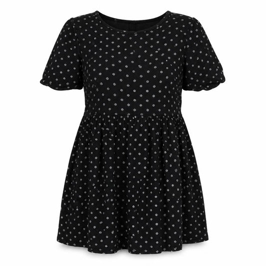 PRETTYLITTLETHING Womens Black Polka Dot  Fit & Flare  Size 10