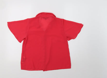 New Look Womens Pink   Basic Button-Up Size 10