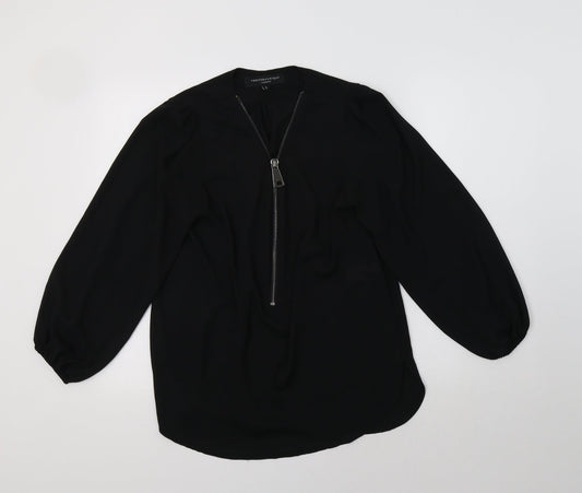 Forever Unique Womens Black   Basic Blouse Size S