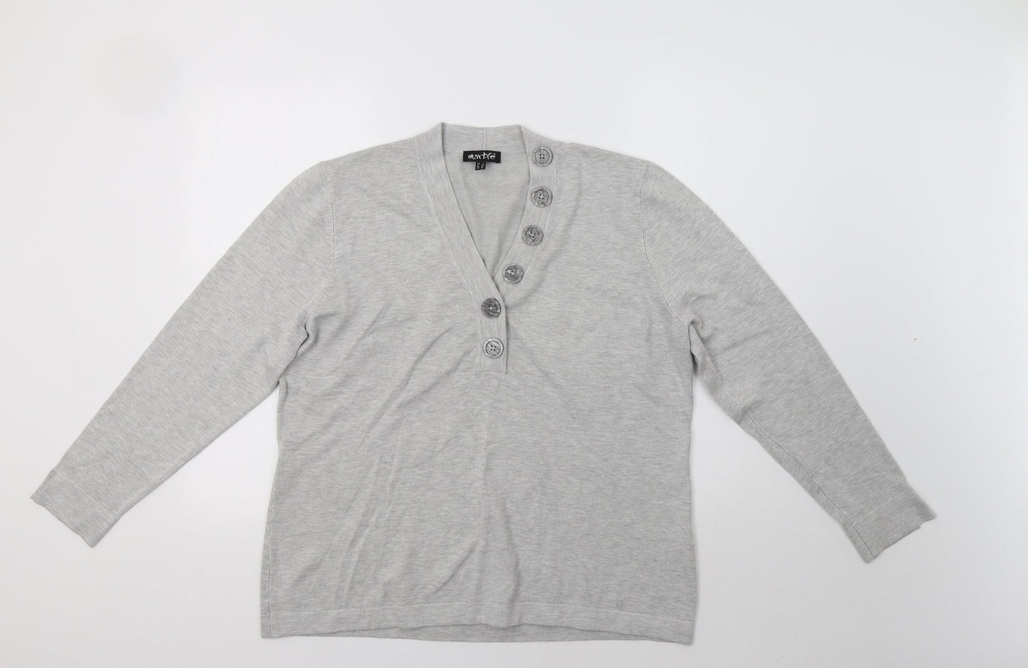 Marble Womens Grey   Pullover Jumper Size L