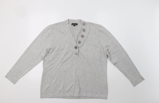 Marble Womens Grey   Pullover Jumper Size L