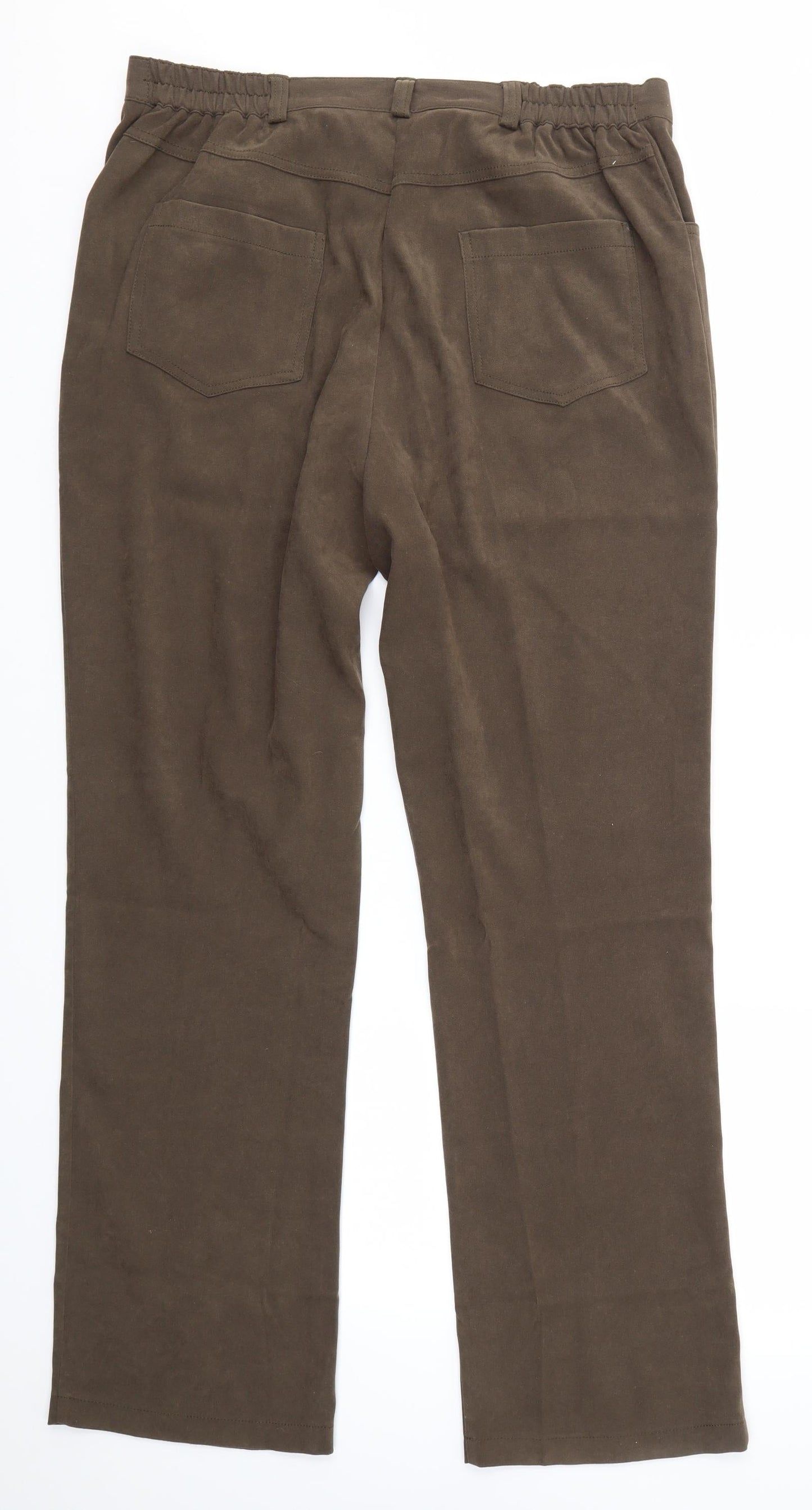 Casual Comfort Womens Green   Dress Pants Trousers Size 16 L31 in