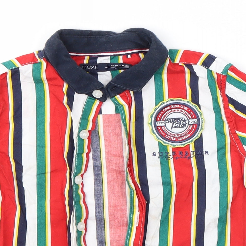 NEXT Boys Multicoloured Striped  Basic Button-Up Size 2-3 Years