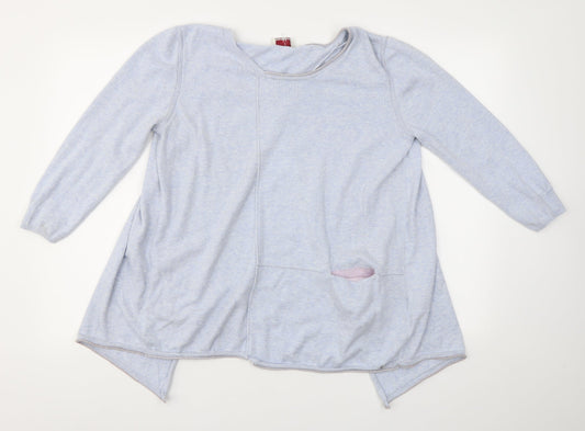 Wrap Womens Blue   Pullover Jumper Size 16  - Open back