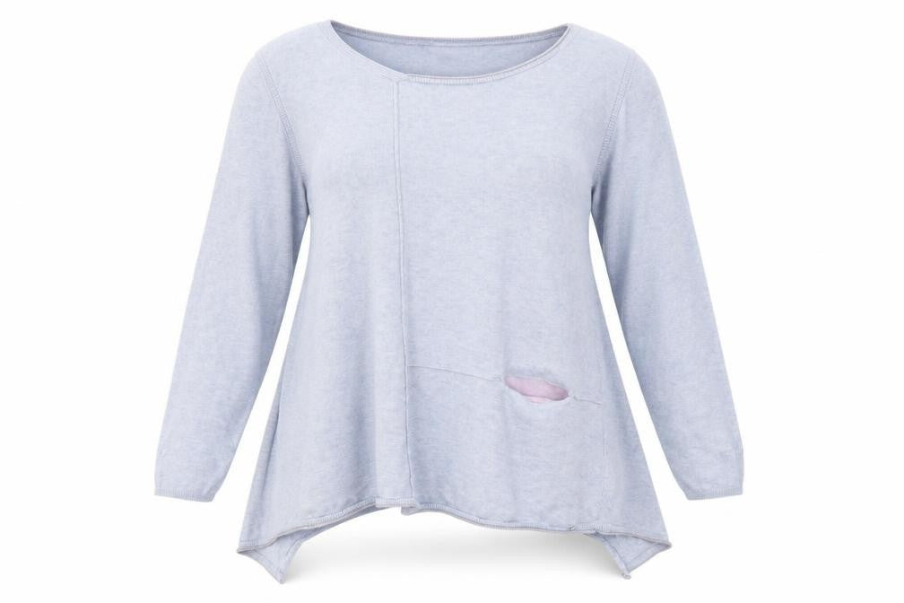 Wrap Womens Blue   Pullover Jumper Size 16  - Open back