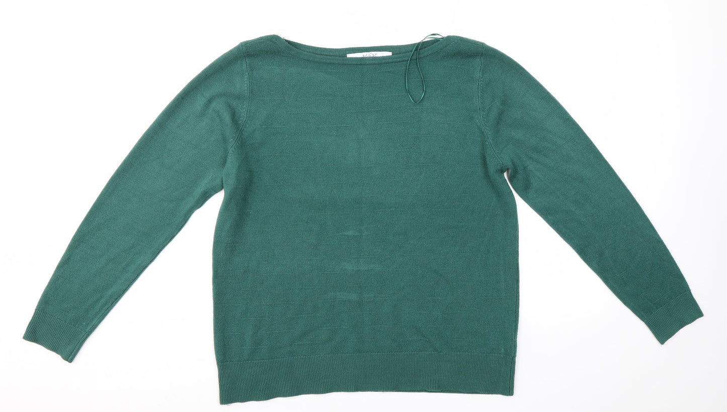 Vida Vi Womens Green   Pullover Jumper Size L