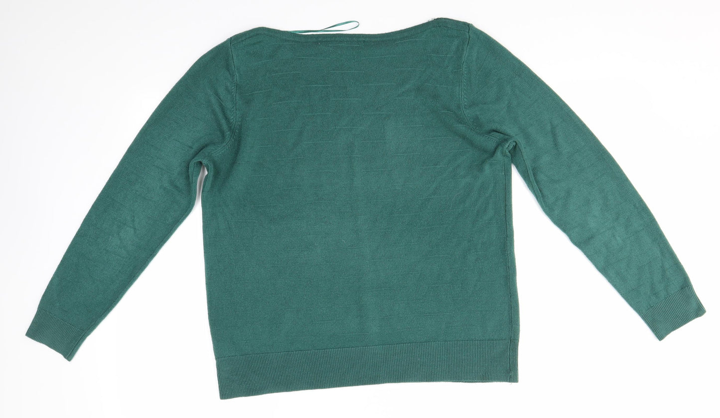 Vida Vi Womens Green   Pullover Jumper Size L