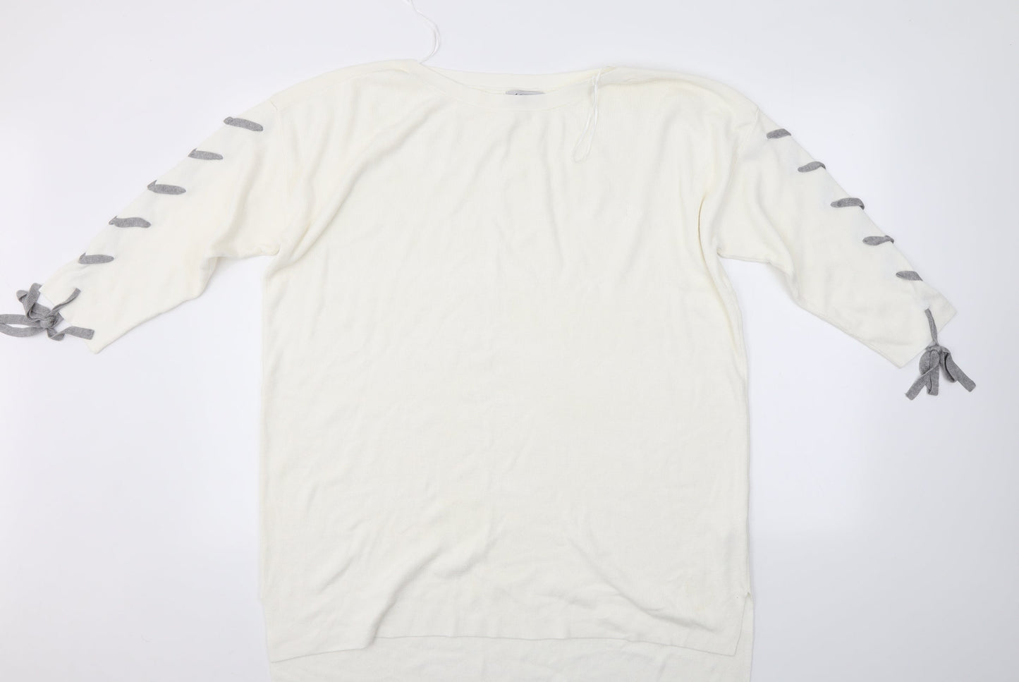 Soon Womens White   Pullover Jumper Size 18