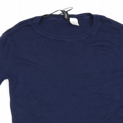 Divided Womens Blue   Pullover Jumper Size 10
