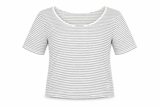 Divided Womens Black Striped  Tunic T-Shirt Size M