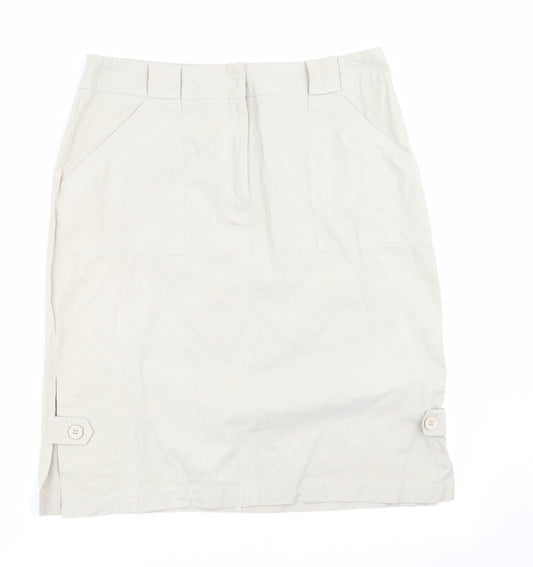 CMD Womens Green   A-Line Skirt Size 14  - Vented and buttoned Hem