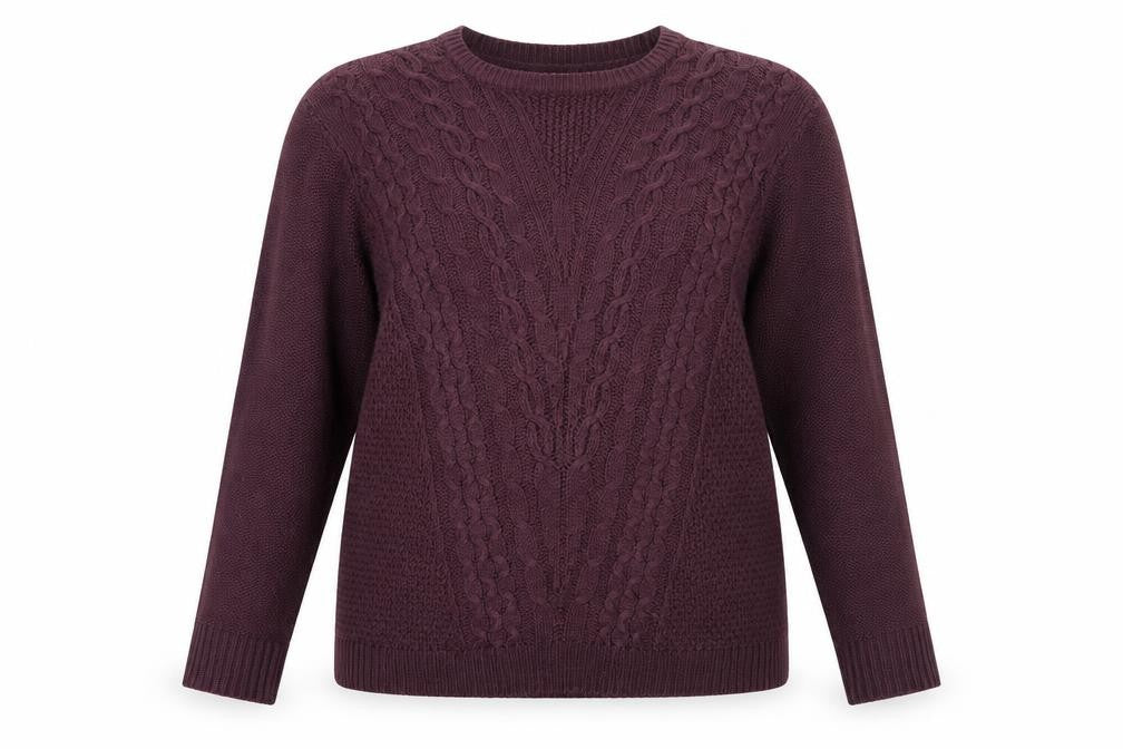 Peacocks Womens Purple   Pullover Jumper Size L  - Cable knit