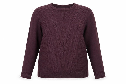 Peacocks Womens Purple   Pullover Jumper Size L  - Cable knit