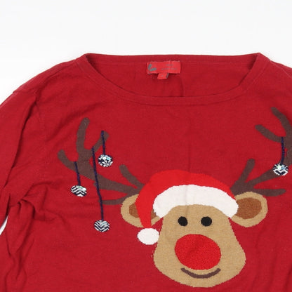 Next Womens Red   Pullover Jumper Size 8