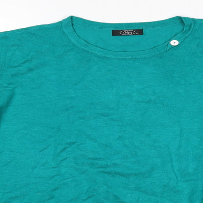 Bonmarché Womens Green Pullover Jumper Size XL