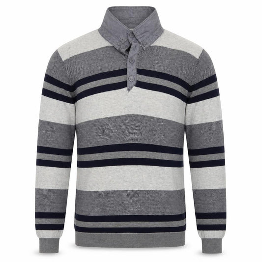 BHS Mens Multicoloured Striped  Pullover Jumper Size M