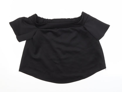 Boohoo Womens Black   Basic Blouse Size 6