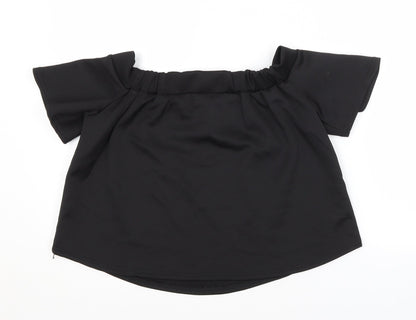 Boohoo Womens Black   Basic Blouse Size 6