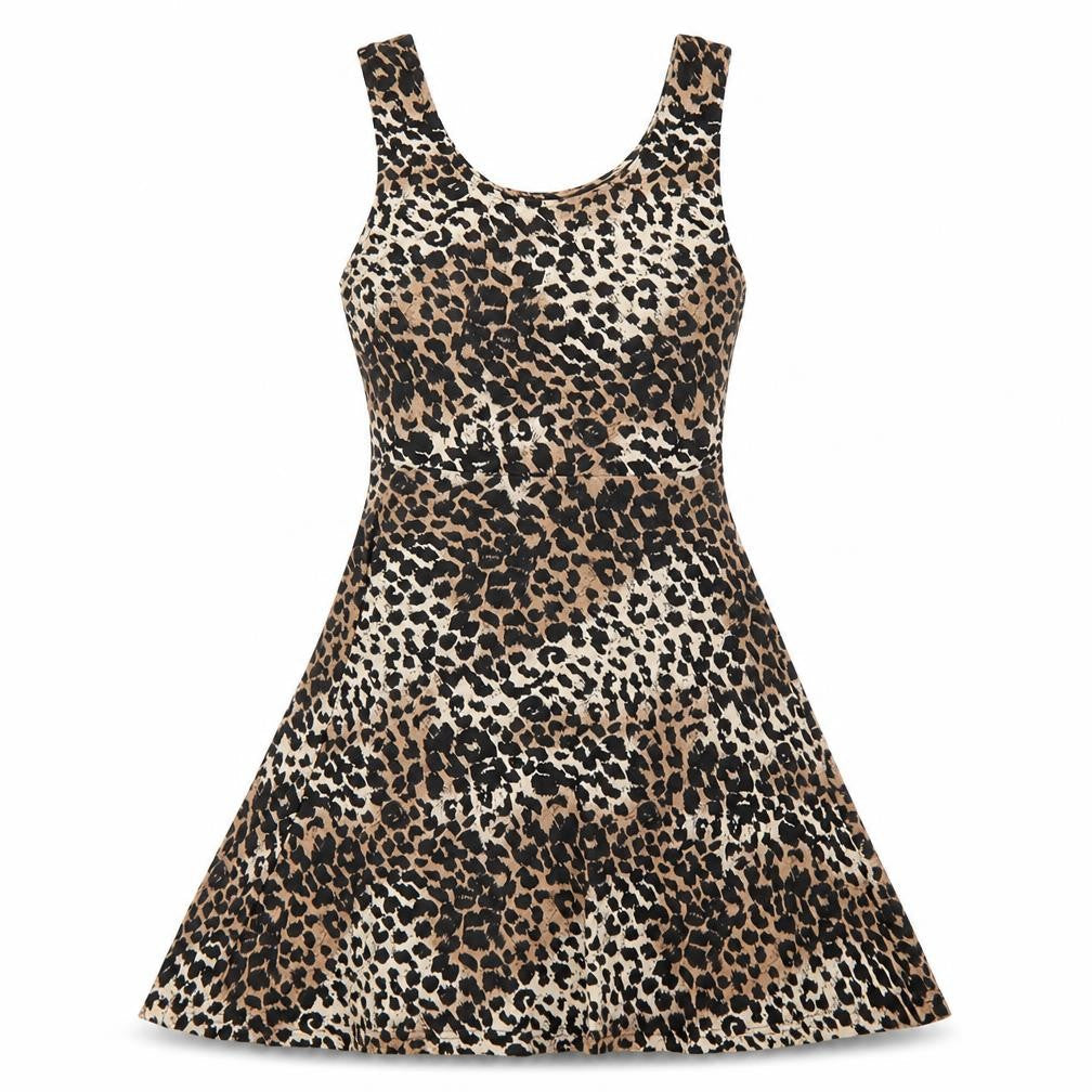 Atmosphere Womens Brown Animal Print  A-Line  Size 10