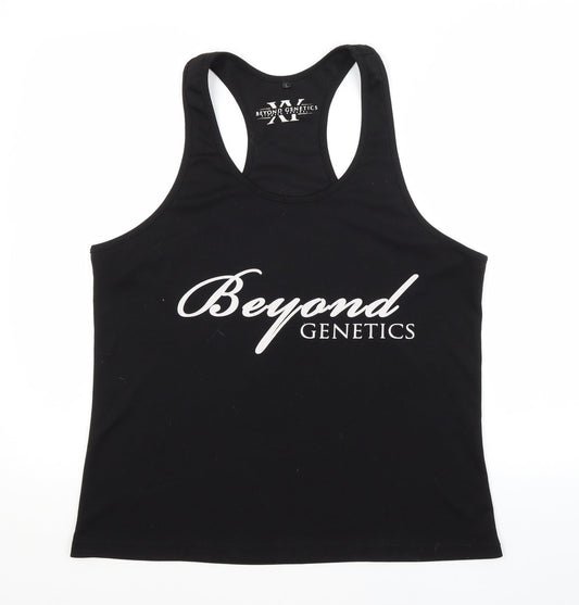 BEYOND GENETICS Womens Black   Basic Tank Size L