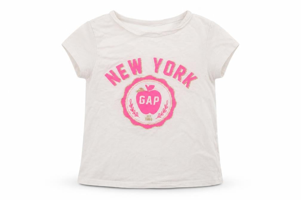 Gap Girls White   Basic T-Shirt Size 4 Years