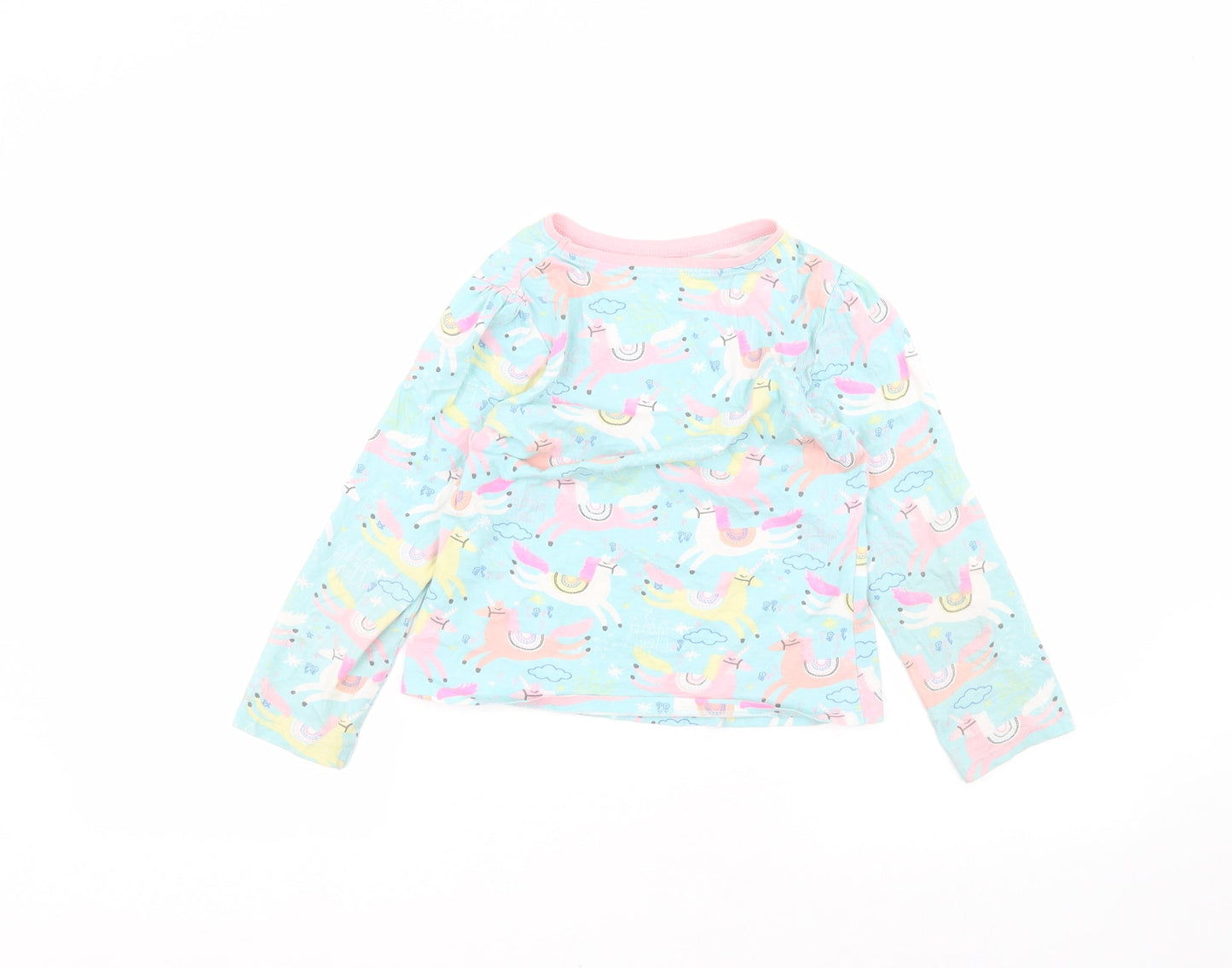 George Girls Blue   Basic T-Shirt Size 8-9 Years