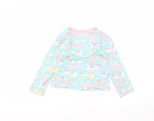 George Girls Blue   Basic T-Shirt Size 8-9 Years