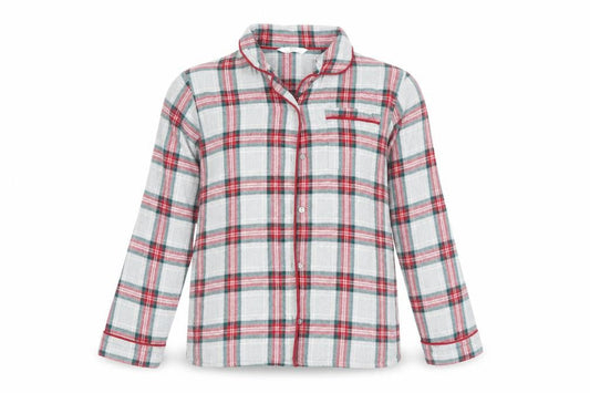 Marks & Spencer Girls Multicoloured Check   Pyjama Top Size 11-12 Years