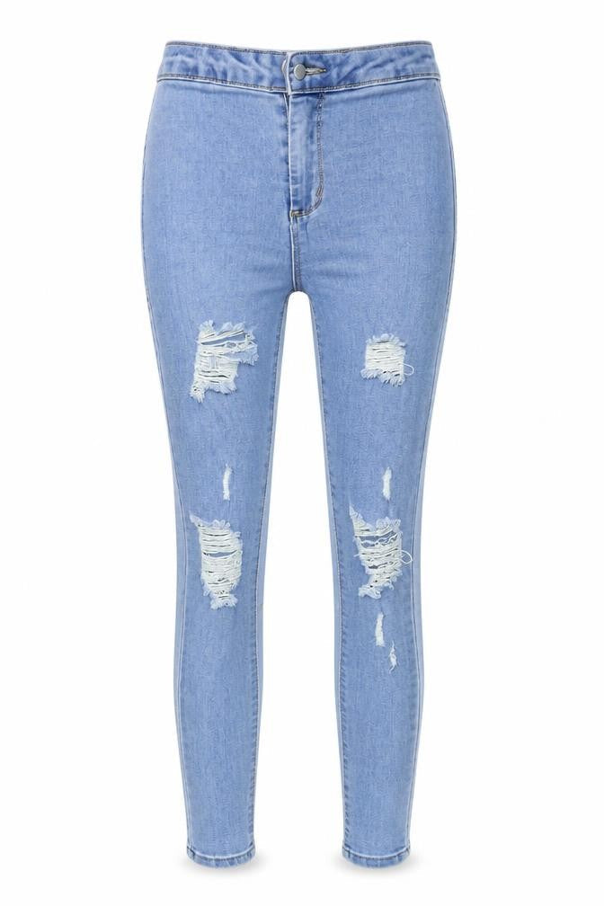 PRETTYLITTLETHING Womens Blue   Jegging Jeans Size 8 L28 in