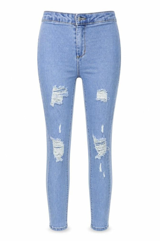 PRETTYLITTLETHING Womens Blue   Jegging Jeans Size 8 L28 in