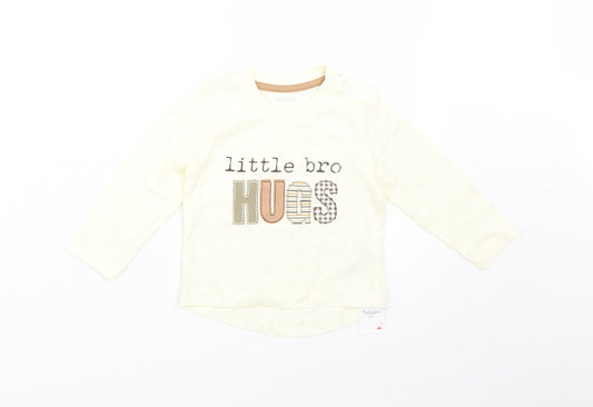 Nutmeg  Yellow   Basic T-Shirt Size 9-12 Months  - LITTLE BRO HUGS