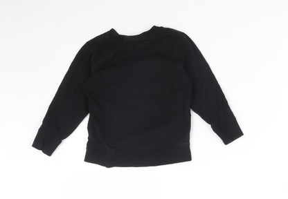 Preloved NEXT Girls Black   Pullover Sweatshirt Size 2-3 Years  - HERO - Back