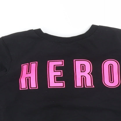 Preloved NEXT Girls Black   Pullover Sweatshirt Size 2-3 Years  - HERO - Detail