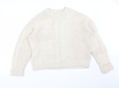 Next Womens Beige   Pullover Jumper Size M
