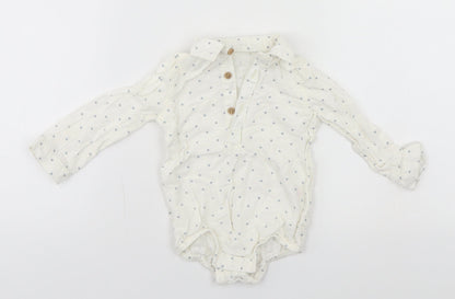 Tu Baby White Geometric  Leotard One-Piece Size 9-12 Months