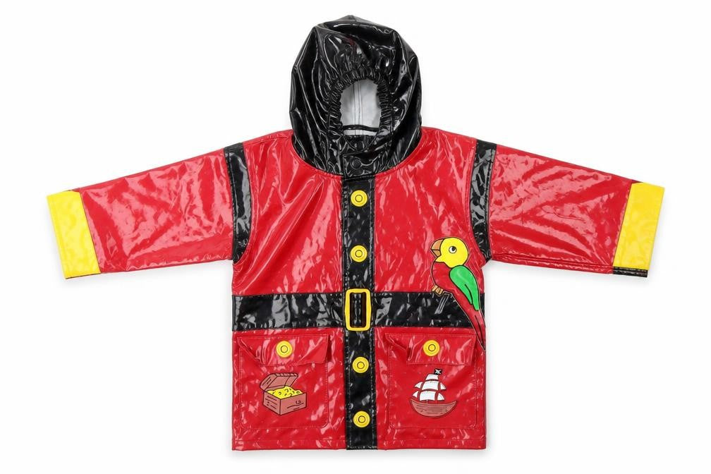 Preworn Boys Red   Rain Coat Coat Size S  - Pirates