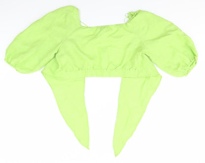 Moon River Womens Green   Basic Blouse Size L