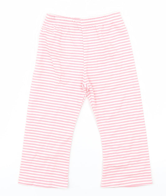 Ladybird Baby Pink Striped  Sweatpants Trousers Size 12-18 Months