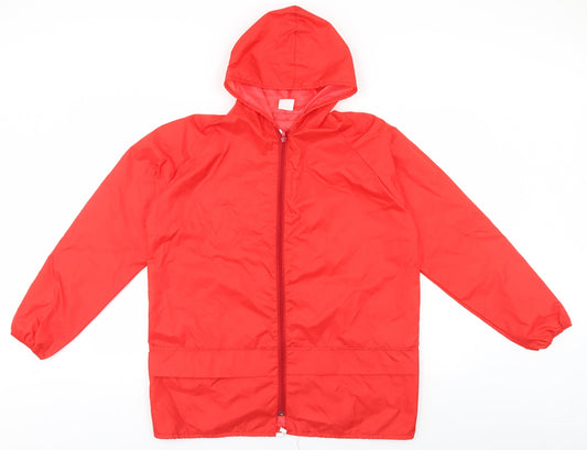 Preworn Mens Red   Rain Coat Coat Size M