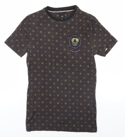 River Island Womens Brown Paisley  Basic T-Shirt Size XS