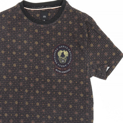 River Island Womens Brown Paisley  Basic T-Shirt Size XS
