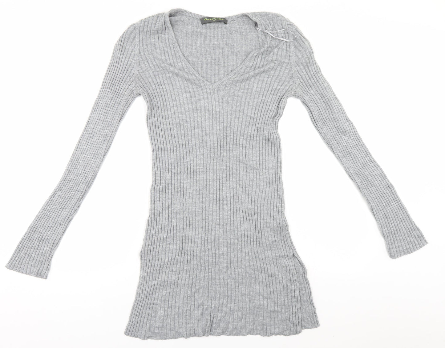 Blooming Marvellous Womens Grey Striped  Pullover Jumper Size 12