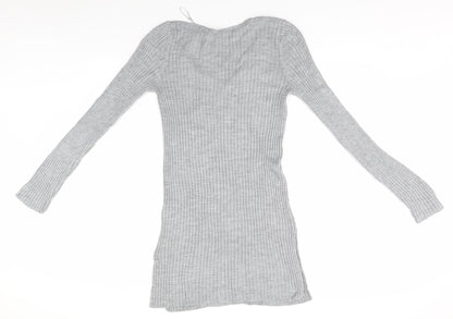 Preloved Blooming Marvellous Womens Grey Striped  Pullover Jumper Size 12 - Back