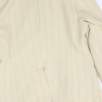 For Women Womens Beige Striped  Jacket Blazer Size 14