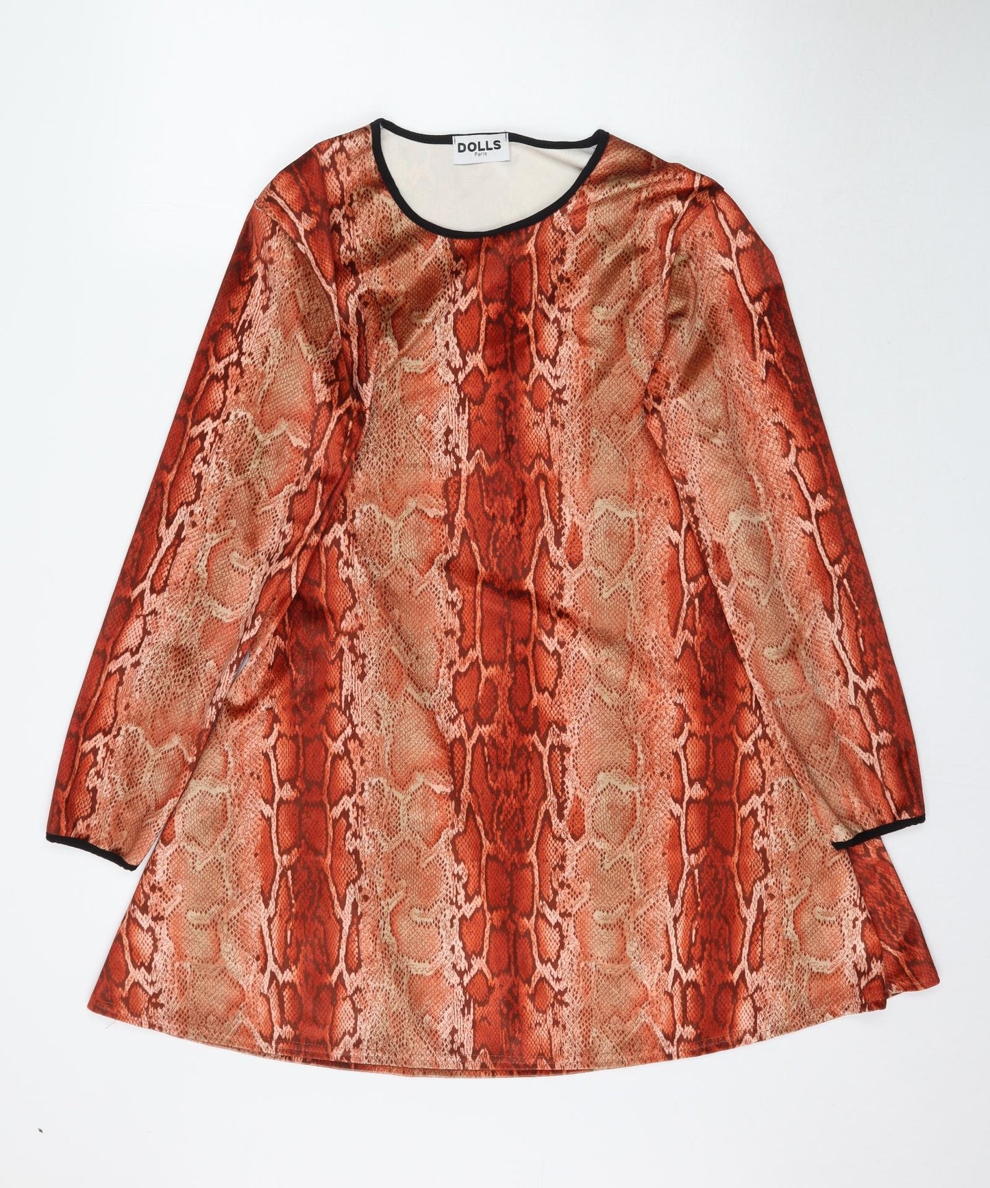 Preworn Womens Orange Animal Print  Mini  Size M  - Snake print