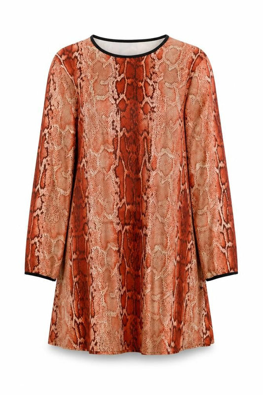 Womens Orange Animal Print  Mini  Size M  - Snake print