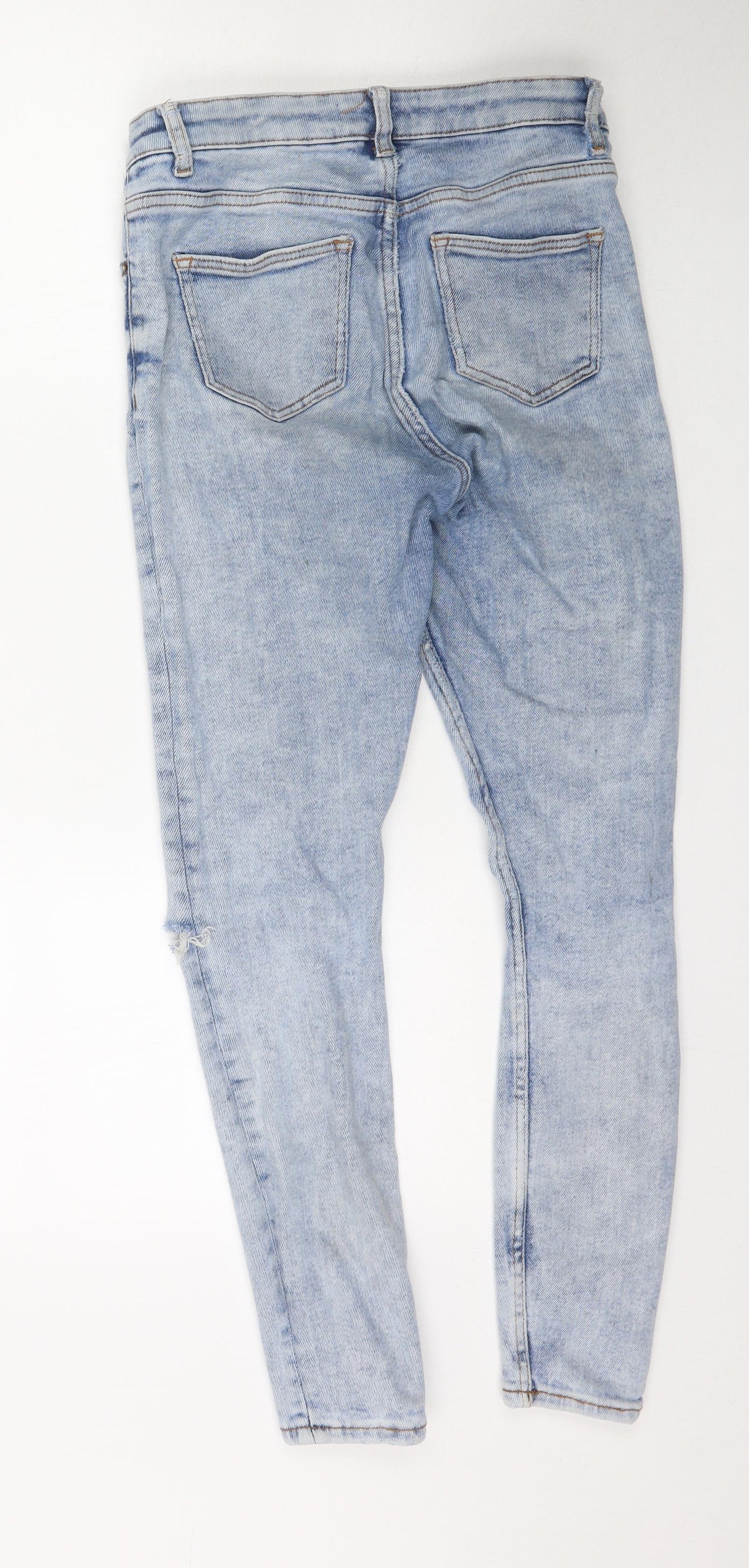 Denim Co. Womens Blue  Denim Skinny Jeans Size 10 L27 in