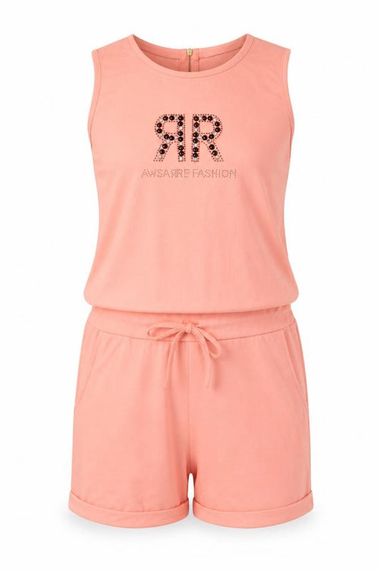 AWSARRE Womens Pink   Playsuit One-Piece Size M L5 in - Peach / Coral