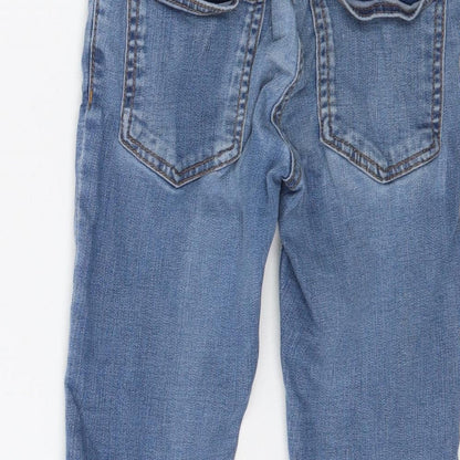 Preloved NEXT Girls Blue  Denim Flared Jeans Size 8 Years - Label