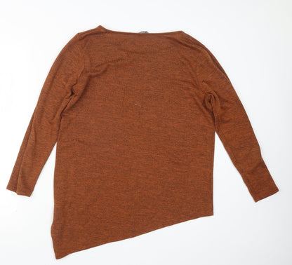 Preloved Peacocks Womens Orange   Pullover Jumper Size 12 - Back